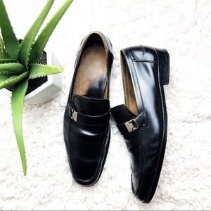 Salvatore Ferragamo Black Leather Loafers